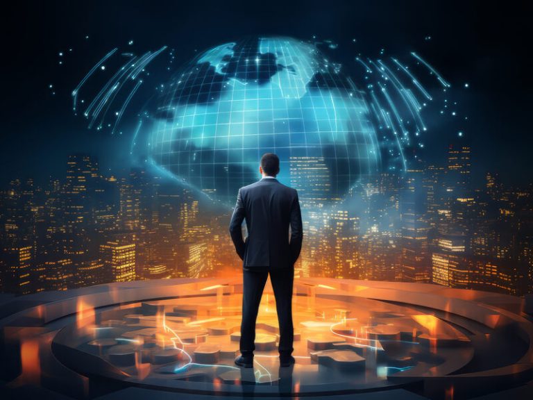 Editorial illustration of a business security team reviewing cloud access policies across multiple applications, with visual indicators for identity verification, device trust, and segmented access.